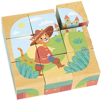 Image de Vilac Chat Cubes en Bois Les Contes, 2407, Multicolore