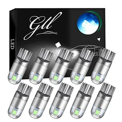 Image de Grandview 10pcs Glace Bleu T10 501 W5W 194 168 2825 Ampoule LED 2 3030 SMD Pour éclairage IntéRieur De La Voiture Tableau Bord Vue LatéRale Plaque D&#039;Immatriculation (DC 12V)