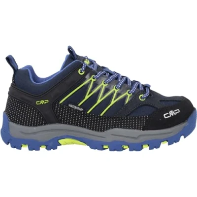 Image de CMP Kids Rigel Low Trekking Shoes WP Mixte Enfant Chaussures de randonnée, Bleu Foncé Vert B Blue Electric, 38 EU