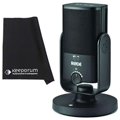 Image de Rode NT USB Mini microphone à condensateur de studio + chiffon microfibre Keepdrum