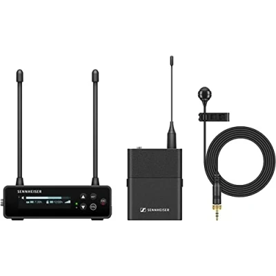Image de Sennheiser Kit Système Micro Cravate numérique Portable sans Fil EW DP ME4 Set Noir avec cardioïde lavallière (700023)