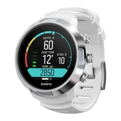 Image de SUUNTO Dive D5 Montre de Plongée Numérique avec Écran Couleur, Étanche à 100 m, Ordinateur Sous Marine Fonctions Réveil, Chronomètre, Météo, Boussole, 12H d&#039;Autonomie en Mode Subaquatique