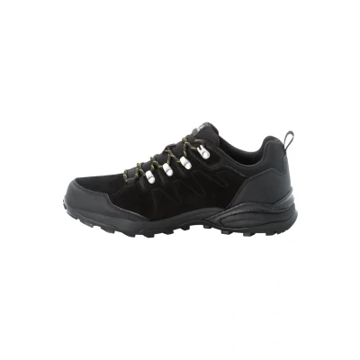 Image de Jack Wolfskin Refugio Texapore LOW M Chaussures de course, Homme, Taille: 42.5, Phantom / burly yellow xt Cuir