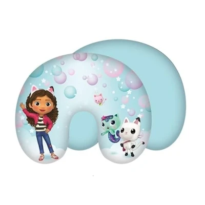 Image de Gabbys Dollhouse Coussin de voyage série Netflix Gabby avec chaton 100 % polyester 28 x 33 cm