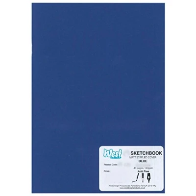 Image de West RS261957 Carnet à dessin agrafé Mat A3 Bleu