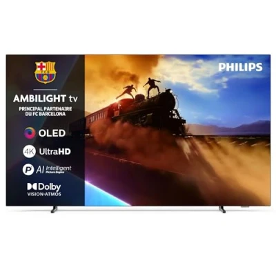 Image de Philips Ambilight 48OLED760 4K OLED Smart TV Écran 48 Pouces avec P5 AI Perfect Picture Engine Ultra HD, Titan OS, Dolby Vision et Atmos Sound Compatible Alexa Assistant Vocal Google