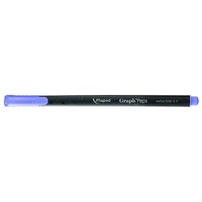 Image de Maped Feutres Graph&#039;Peps Stylos Pointe Fine 0,4 mm Douce et Résistante Confort d&#039;Écriture Dessin Boîte de 12 Guimauve
