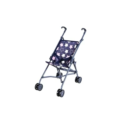 Image de Knorrtoys 12643 Poussette pour poupée SIM Motif étoiles Bleu Rose