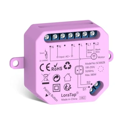 Image de LoraTap Module de Commande Volet Roulant ZigBee: Vocale Alexa, Moteurs à 4 Fils, Interrupteurs Muraux. Contrôle Intelligent, Requiert une Passerelle ZigBee