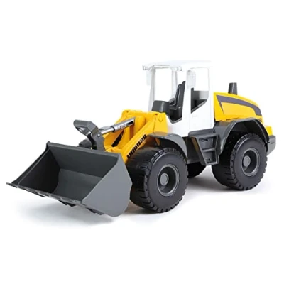 Image de Lena Bulldozer 4612 Liebherr Worxx Wheel Modèle L538 Litronic, env. 48 cm, véhicule de Chantier pour Enfants à partir 3 Ans, Chargeur Robuste avec poignée et Pelle Chargement Fonctionnelle,