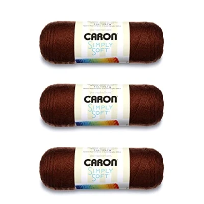 Image de Caron Simply Soft Lot de 3 pelotes fil à tricoter en acrylique 170 g 4 médiums peignés 300 m