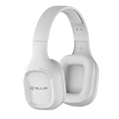 Image de TELLUR Pulse Casque Bluetooth sans Fil, BT5.0, Microphone Intégré pour Les Appels Mains Libres, Son HD Hi FI, Haut Parleurs de 40 mm avec Amplification des Basses, Design Léger et Coussinets Doux