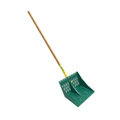 Image de Leborgne, Polypelle, Réversible, Matière Polymère, Manche Bois 150 cm, Largeur 42 Poids 1,7 Kg, Pelle Polyvalente réversible Grand Volume à rebords, utilisable Toute l’année