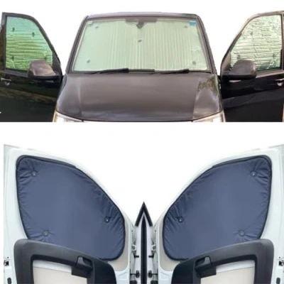Image de Kit de Stores Compatible avec Iveco Daily (2014 Date)(Ensemble Complet + hayon) Couleur la Doublure Marin, Réversible