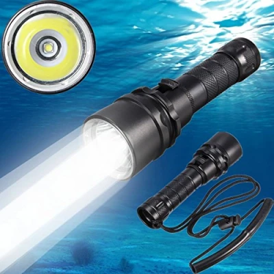 Image de Bigmachine L2 LED Plongée sous Marine Lampe Torche 100M Submarine étanche Batterie Rechargeable Lumière et Chargeur Inclus