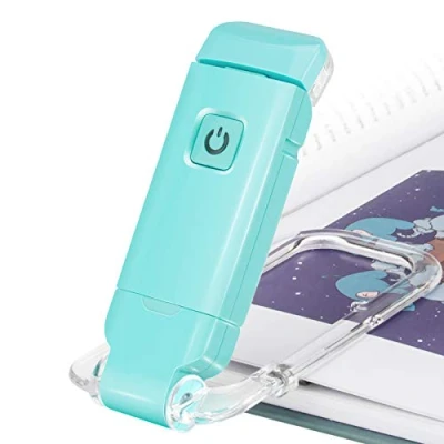 Image de HONWELL lampe de lecture à clip LED, pour livres au lit, lumière douce les yeux, rechargeable par USB, 2 réglages luminosité la protection des bleu