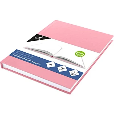 Image de Kangaro KTC K 5352 Carnet de croquis vierge avec couverture rigide Rose pastel 80 feuilles 100 g Papier blanc acide A4