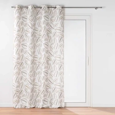 Image de Douceur d&#039;Intérieur Rideau, 100% Polyester, Alma Naturel, 140 x 260 cm