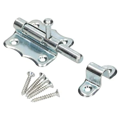 Image de Verrou de porte KOTARBAU Pêne coulissant porte, meuble, acier robuste, revêtement en poudre, montage rapide, argent, 40 mm