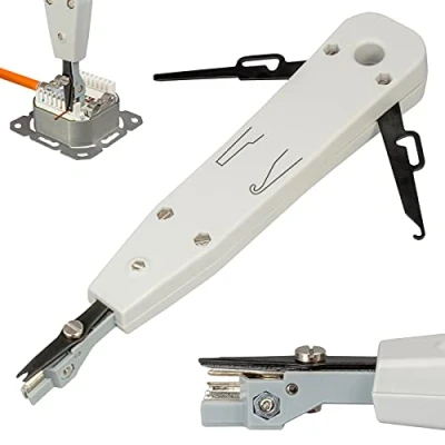 Image de hb digital outil LSA de perforation sans étui ceinture LAN DSL ISDN pour prises réseau Panneau brassage Bandes CAT5 CAT6 CAT7 Coupe fil Ciseaux