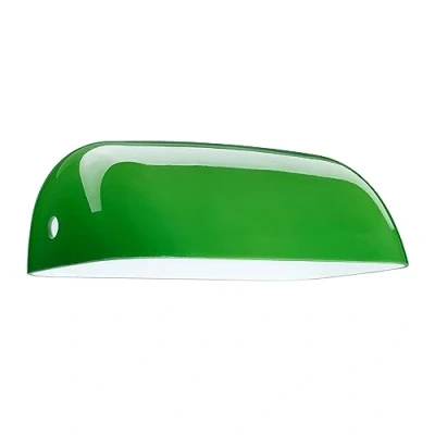 Image de Relaxdays Abat Jour de Rechange pour Lampe banquier, Verre, HxLxP : env. 7,5 x 22,5 13,5 cm, Vert