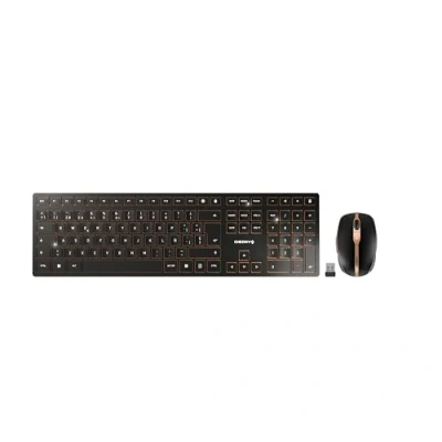 Image de CHERRY DW 9100 SLIM clavier Souris incluse Universel RF sans fil + Bluetooth QWERTY Espagnole Noir Neuf