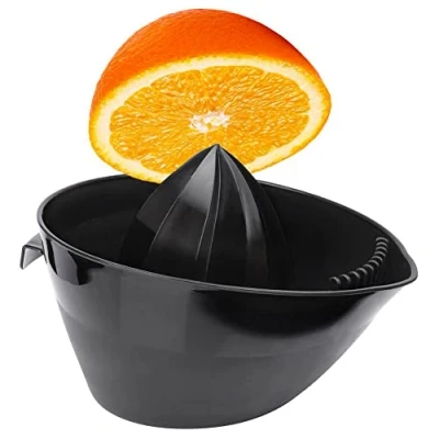 Image de Vilde Presse agrumes manuel pour gros fruits, pamplemousses, oranges, noir avec poignée de bec verseur