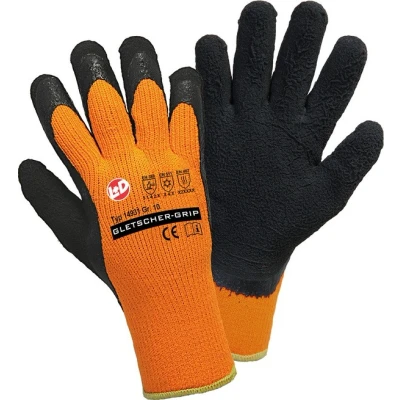 Image de L+D 14931 8 Gant de protection noir, orange Polyester, Élasthanne