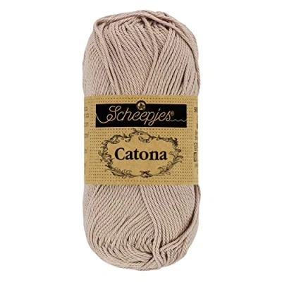 Image de Scheepjes Catona 406 Pelote de laine douce beige 1 x 50 g