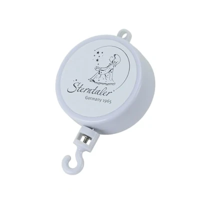 Image de Sterntaler Boîte à Musique Interchangeable, Chère Lune, Tu vas si Silencieuse, Convient dès la Naissance, Mobile, 10 x 7 2,2 cm, Blanc