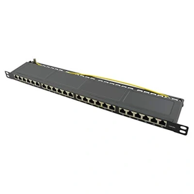 Image de LogiLink NP0063 baie de branchements 0.5U Baies (Cat6a, 40 Gigabit Ethernet, Noir, Métal, 0.5U)