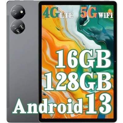 Image de Tablette Android 10,1&quot; 16 Go + 128 Go, Octa Core, 1 To TF Extend,2,5 GHz, double carte SIM, appareil photo 8 MP 13 MP, 4G LTE, WiFi, Type C