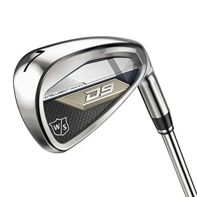 Image de Wilson Club de Golf Staff, D9, 5 PW, R Flex, Droitier, Tige en Graphite, 6 Pièces, Argenté/Bleu, WGR200080R