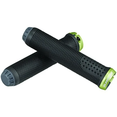 Image de Spank Grips Spike 33 Poignées VTT Mixte Adulte, Black/Green