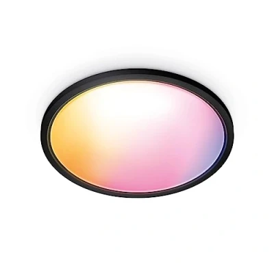 Image de WiZ, plafonnier Wi Fi couleur SuperSlim, 22W, noir, fonctionne avec Alexa, Google Assistant