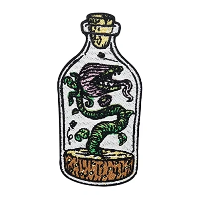 Image de Finally Home Écusson à repasser en forme de plante carnivore Écussons rétro Mario, bouteille Thermocollant Motif floral
