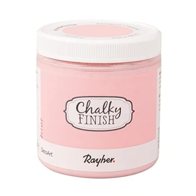 Image de Rayher 38868258 Chalky Finish Peinture Craie Faite à Base d&#039;Eau la pour Un Style Shabby Chic, Vintage &amp; Maison de Campagne Meubles 236 ML env. 5,4 m² Rosé