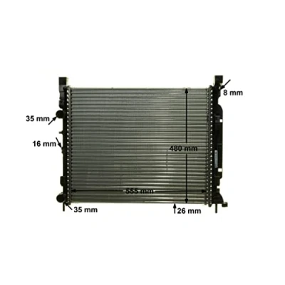 Image de MAHLE ORIGINAL CR 1155 000P Radiateur du moteur pour véhicules avec système de climatisation 560 480 26 ailettes jointes mécaniquement