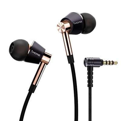 Image de 1MORE Triple Driver Ecouteur E1001 in Ear Headphones Intra auriculaire très Haute résolution Casque avec Microphone intégré et Bouton télécommande Multifonctions
