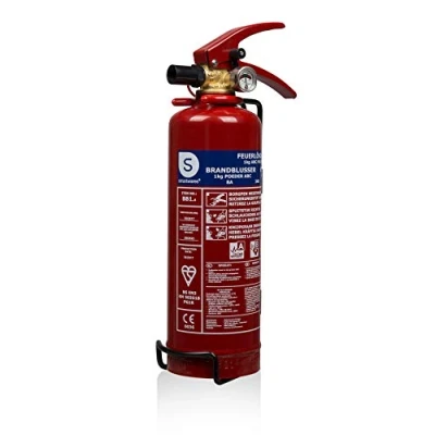Image de Smartwares Extincteur poudre 10.018.56 1 kg pour Feux ABC Adapté véhicules &amp; domiciles Support inclus
