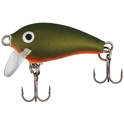 Image de Rapala Leurre de Pêche Mini Fat Rap Matériel Corps Compact en Balsa d&#039;eau Douce Profondeur Nage 0,9 à 1,8m 3cm / 4g Fabriqué Estonie Green Army UV