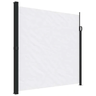 Image de vidaXL Auvent latéral rétractable Blanc 200x600 cm, écran d’intimité de Jardin, Brise Vue Balcon, d&#039;extérieur, d&#039;extérieur