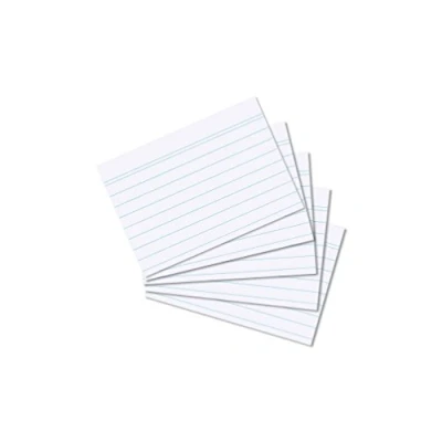 Image de Herlitz Lot de 1000 cartes, lignées, blanches, format A8