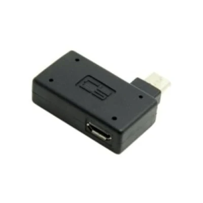 Image de Cablecc Adaptateur hôte Micro USB 2.0 OTG coudé à 90 degrés avec Alimentation pour Galaxy S3 S4 S5 Note2 Note3 téléphone Portable et Tablette