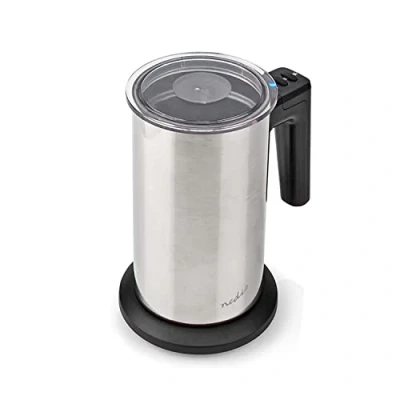 Image de Mousseur à lait Nedis KAMF300ESS Argent 0.15L 500W Sans fil Élément chauffant dissimulé