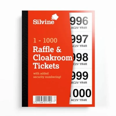Image de Silvine Billet de vestiaire numéroté 1 à 1000 avec numérotation sécurité. Référence : CRT1000.