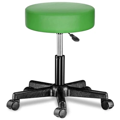 Image de Casaria® Tabouret de Bureau Vert pivotant 360 Hauteur réglable 46 60 cm avec roulettes siège Rembourrage 10
