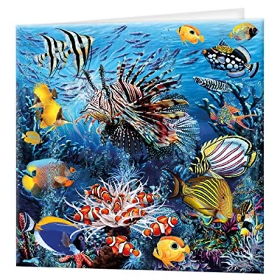 Image de Carte de voeux 3D LiveLife Merveilles du récif Deluxebase. lenticulaire corail coloré pour toute occasion et tout âge, anniversaire. original sous licence l&#039;artiste, Michael Gardner