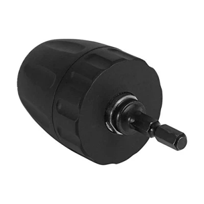 Image de Mandrin, 0,8 10 mm 3/8&quot; 24UNF Porte Perceuse Sans Clé Avec Support à Douille Hexagonale Fixation Pour 1/4&quot;