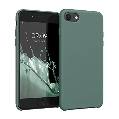 Image de kwmobile Housse Compatible avec Apple iPhone SE (2022) / (2020) 8 7 Coque de téléphone Protection Souple en TPU Silicone Vert Sapin